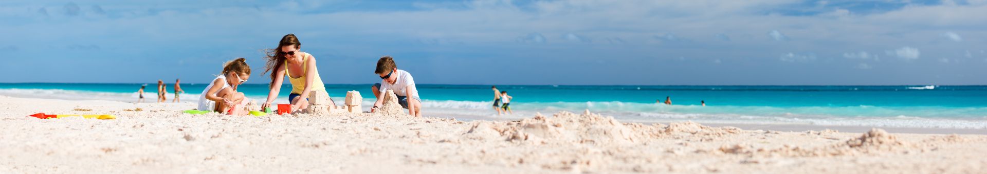 Familie am strand