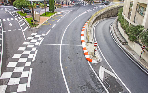 Die Strassen von Monaco auf  denen jährlich das Rennen zum 
