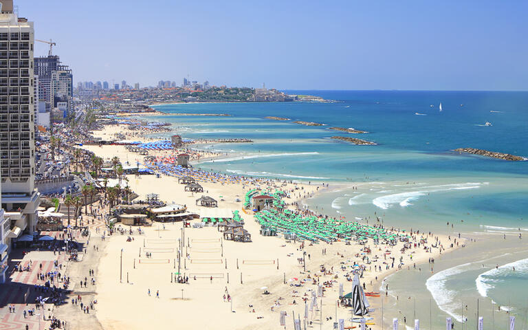 Panoramablick über den Strand von Tel Aviv © Protasov AN / shutterstock.com